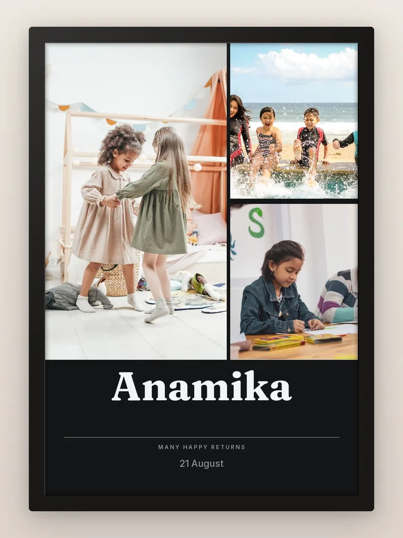 Birthday Editorial — personalised photo frame