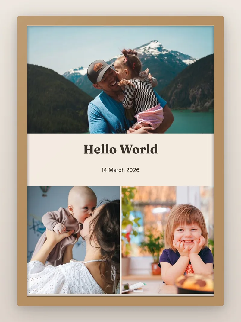 Save The Date 3, Words Between — Newborn — personalised photo frame