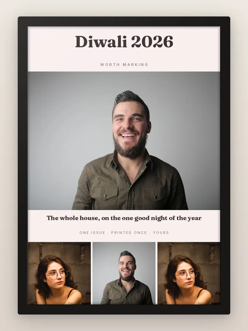The Celebration Issue — personalised photo frame