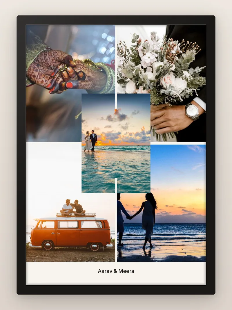 Circle on 4 — personalised photo frame
