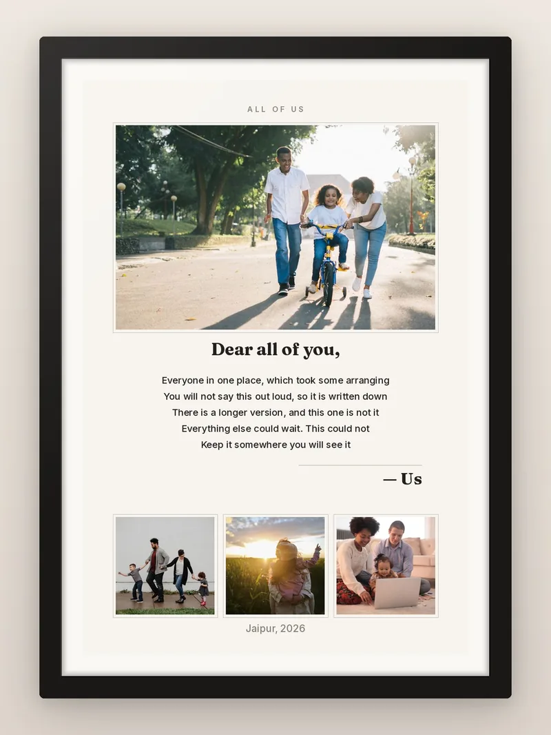 A Letter — Family — personalised photo frame