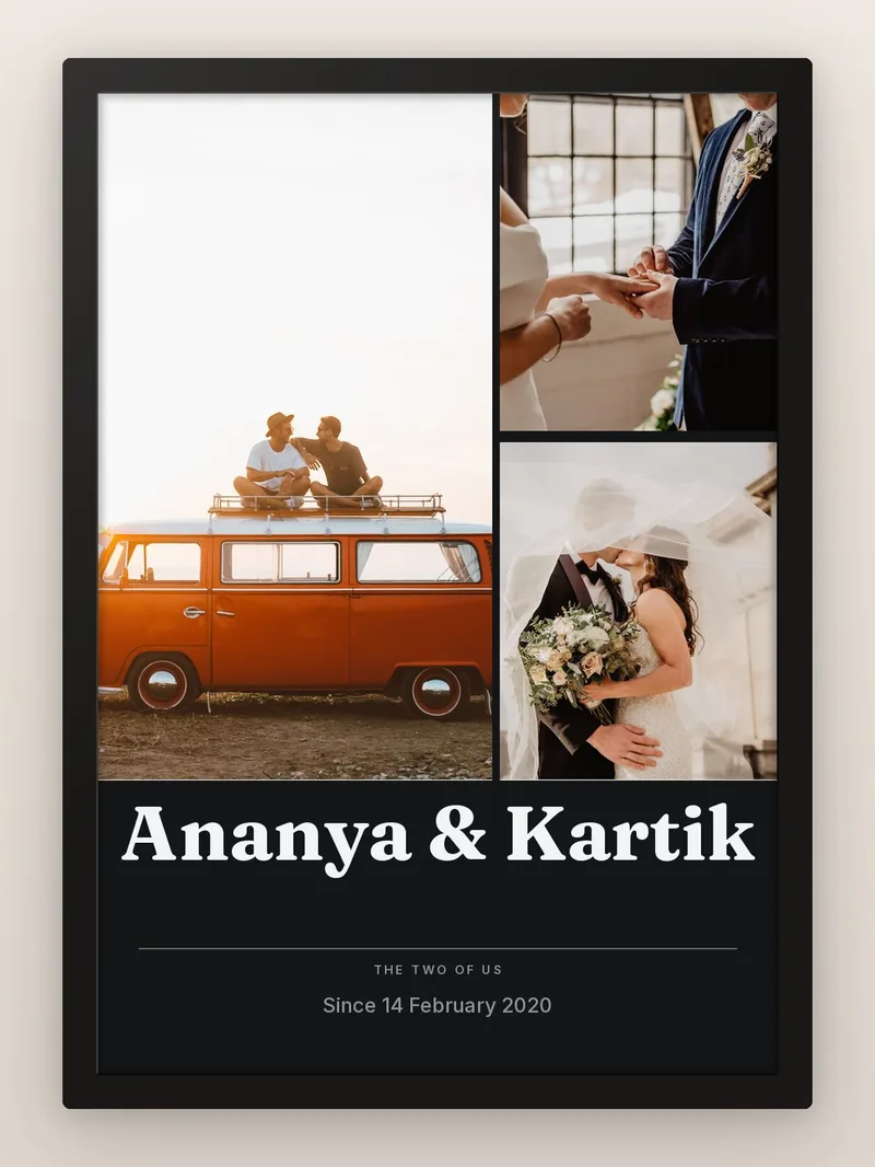 Love Editorial — personalised photo frame