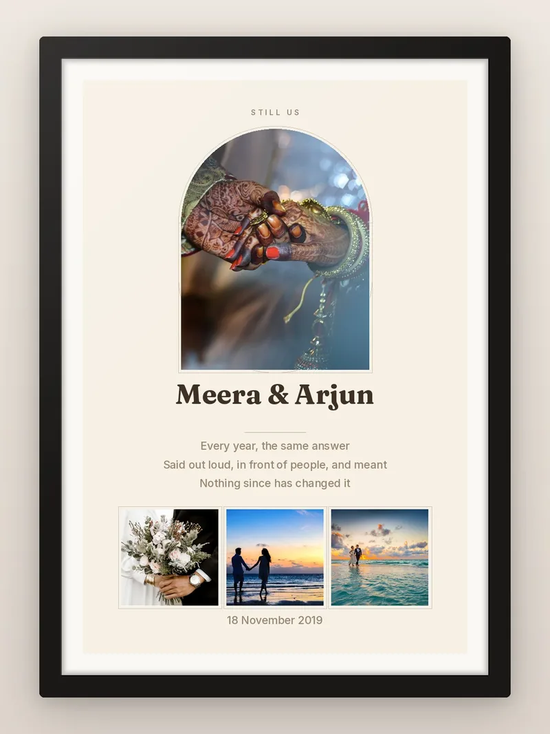 Anniversary Arch — personalised photo frame