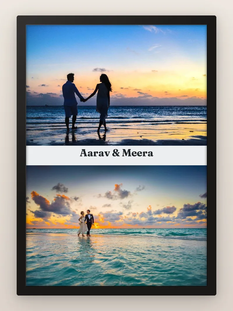 Duo Stack — personalised photo frame