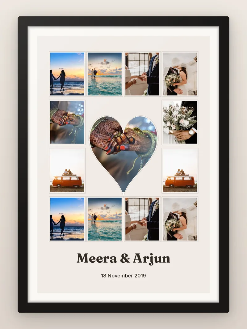 Heart Collage — personalised photo frame