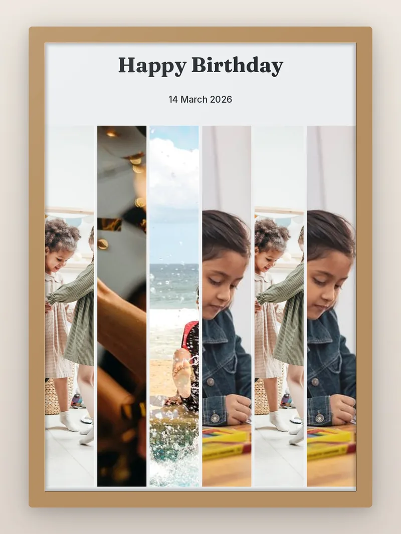 Save The Date 6, Words First — Birthday — personalised photo frame