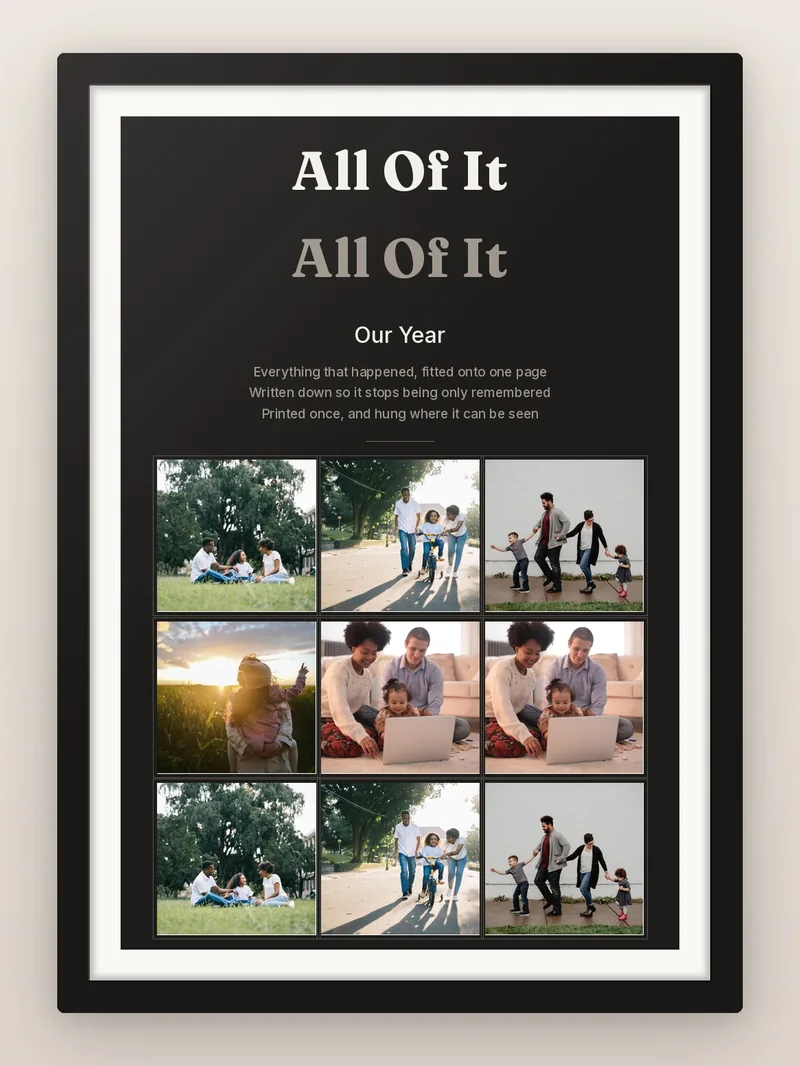 Collage, Twice Over — personalised photo frame