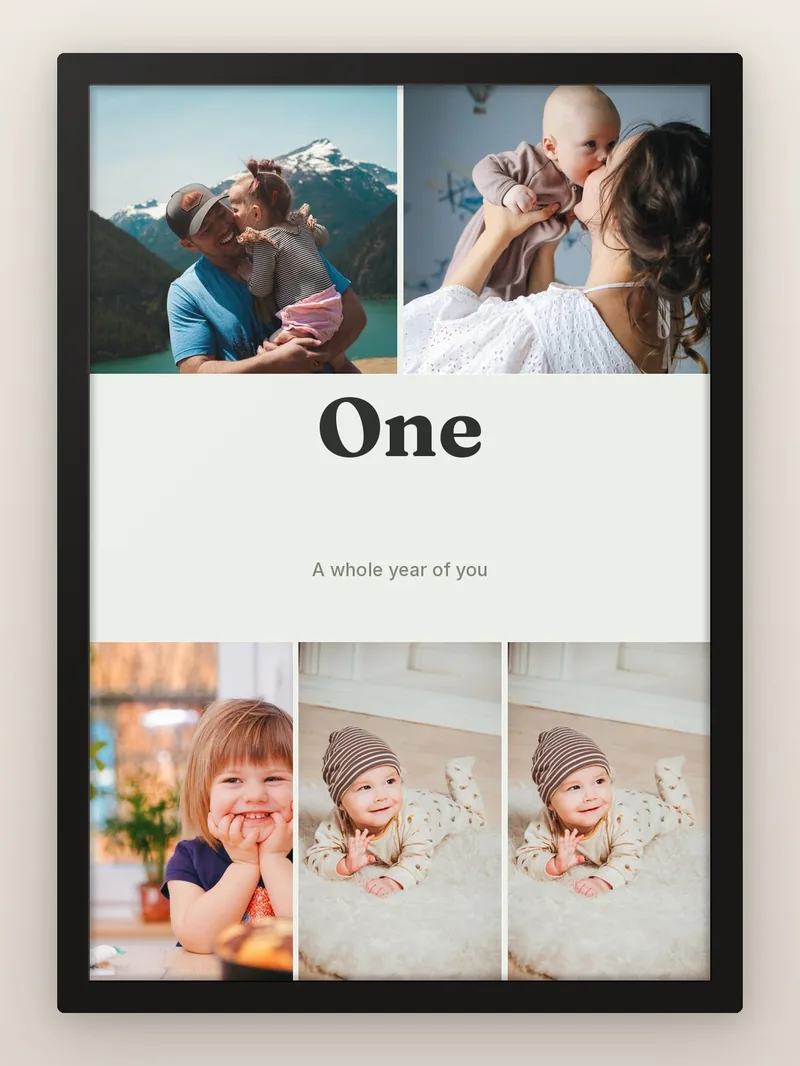 One, in 5 — personalised photo frame