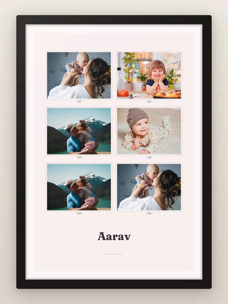 Six Months — personalised photo frame