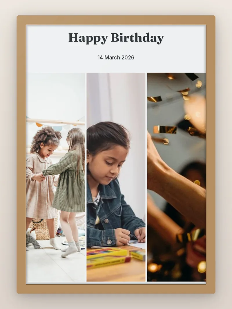 Save The Date 3, Words First — Birthday — personalised photo frame