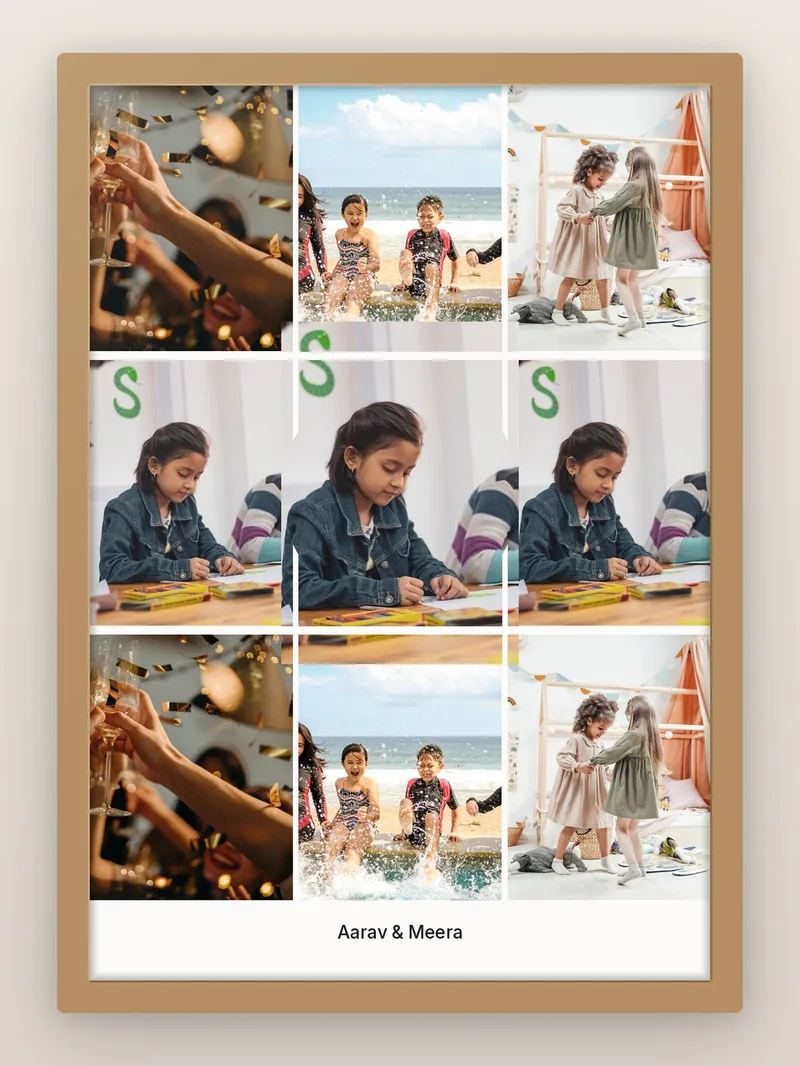 Circle on 9 — personalised photo frame