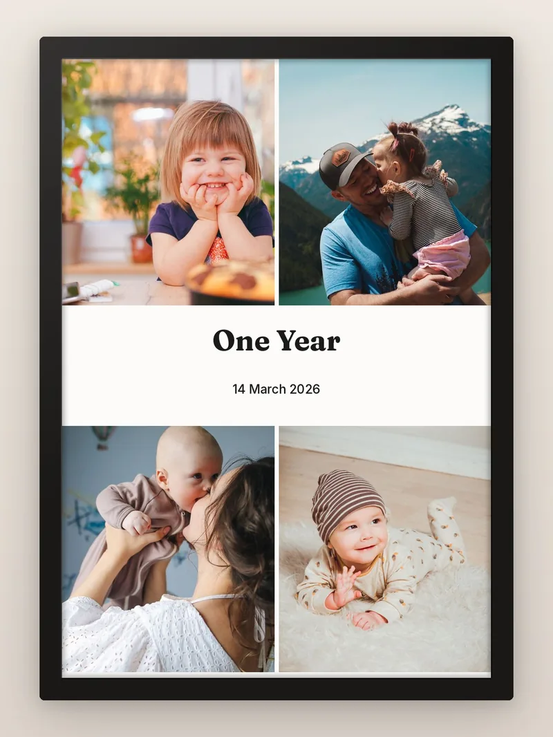 Save The Date 4, Words Between — First Year — personalised photo frame