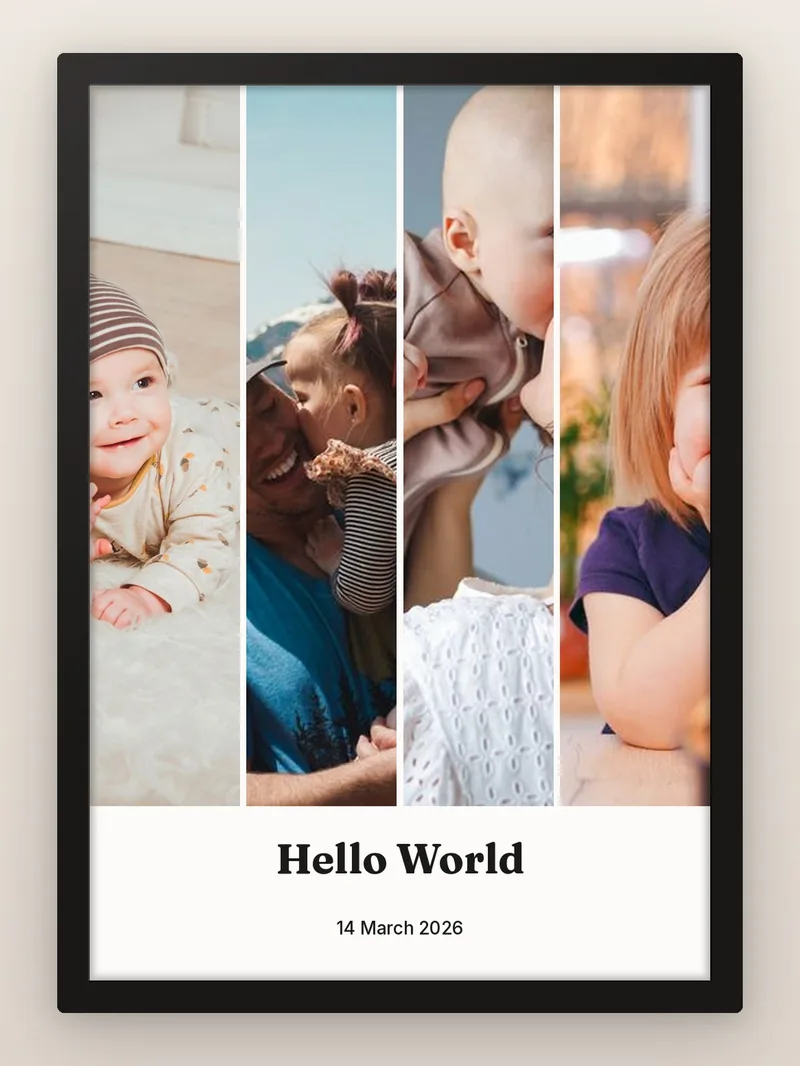 Save The Date 4, Words Last — Newborn — personalised photo frame