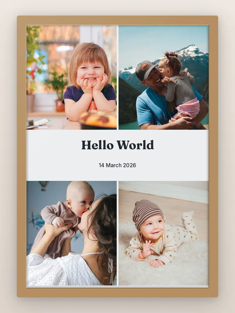 Save The Date 4, Words Between — Newborn — personalised photo frame