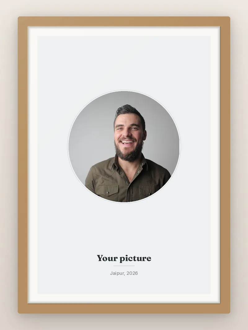 Round Print — Custom — personalised photo frame