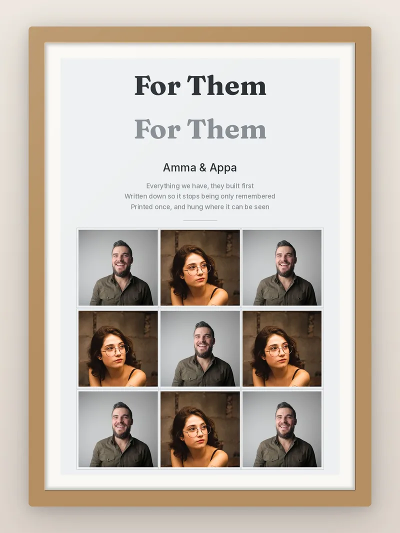 Parents, Twice Over — personalised photo frame