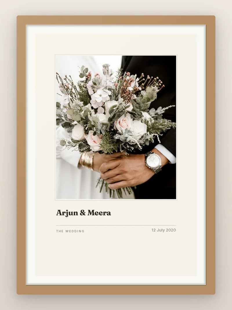 Wedding Wall Print — personalised photo frame
