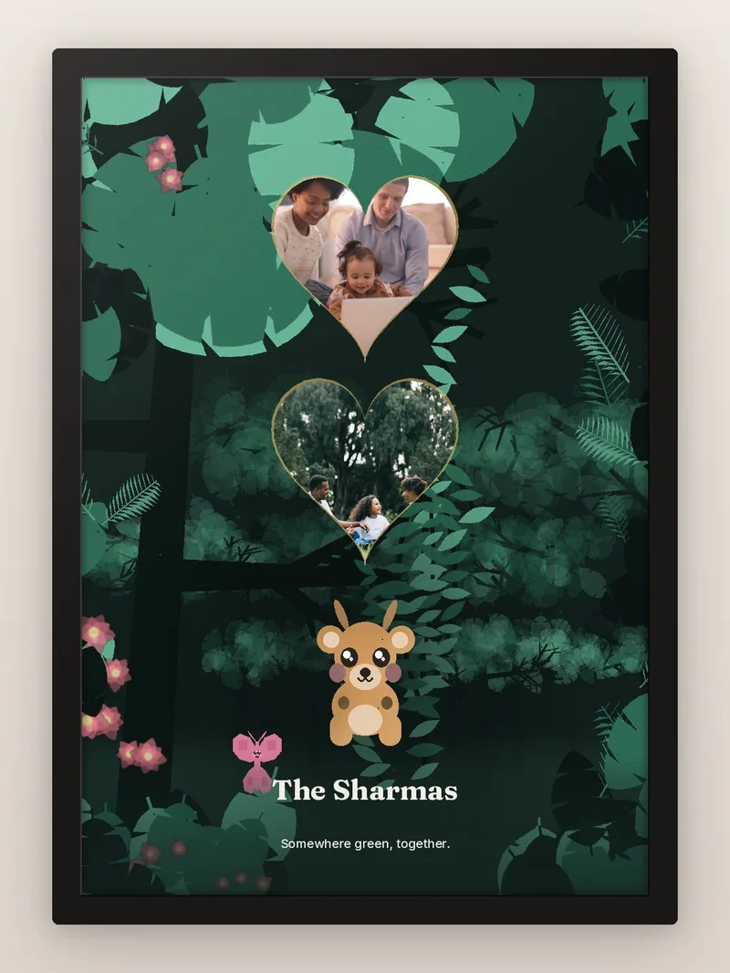 Forest Love — personalised photo frame