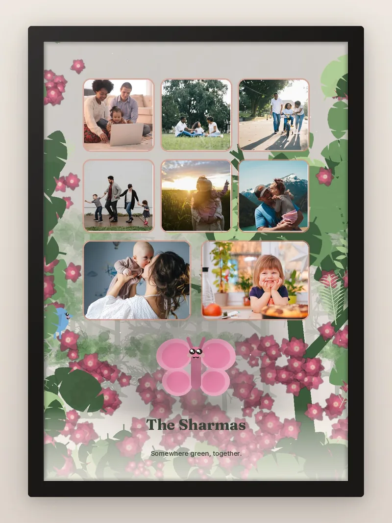Butterfly Garden — personalised photo frame