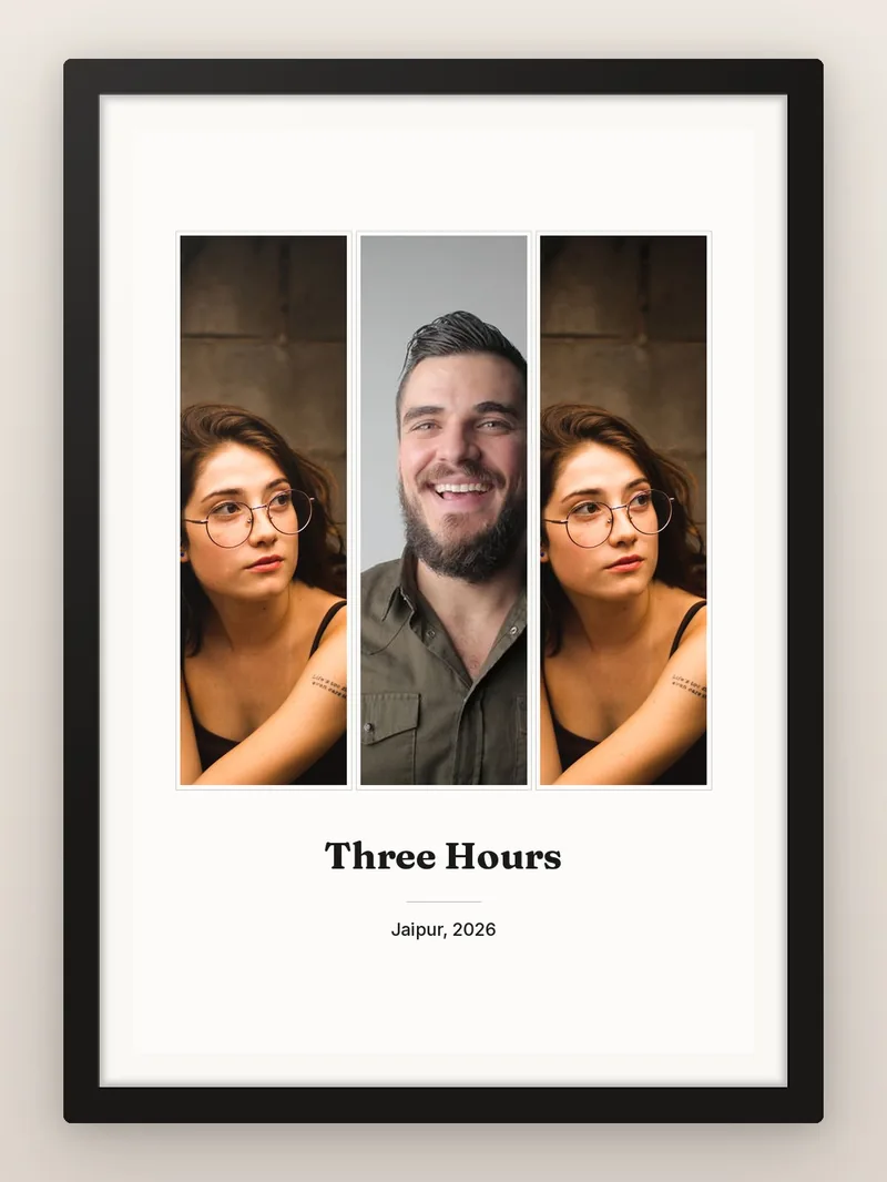 Triptych — personalised photo frame