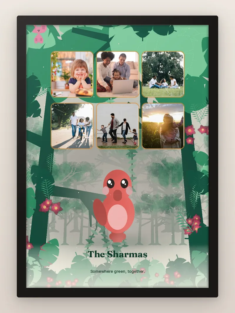 Tropical Wildlife — personalised photo frame