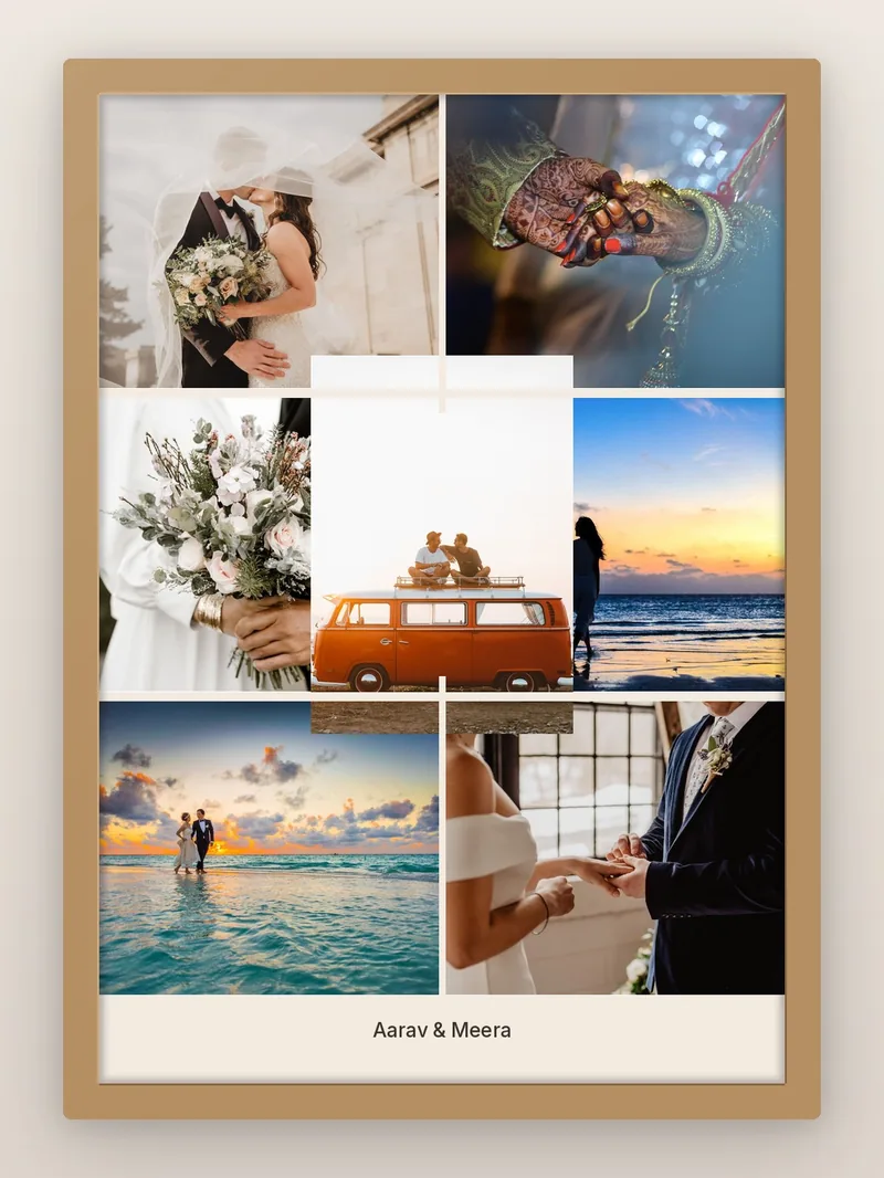 Circle on 6 — personalised photo frame