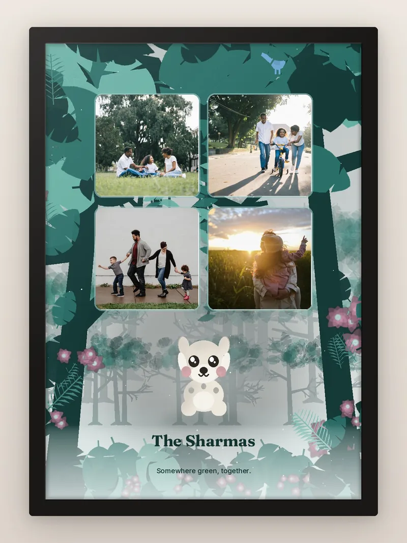 Zebra Trail — personalised photo frame