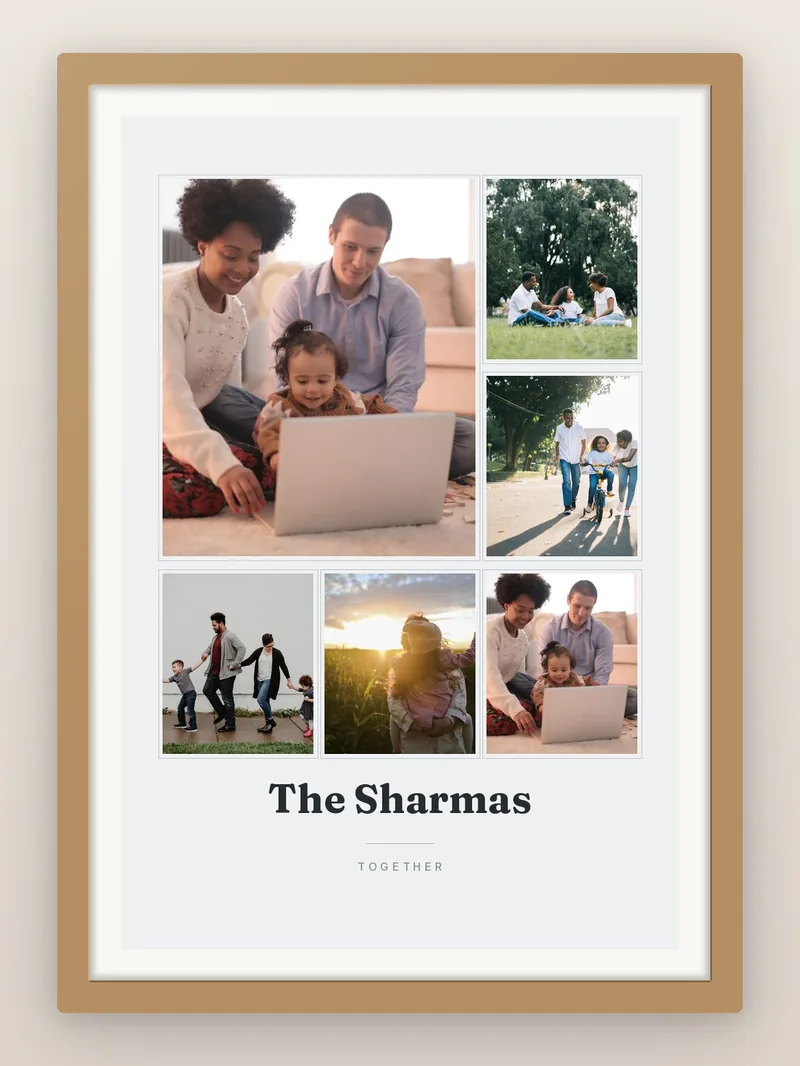 Family Six — personalised photo frame