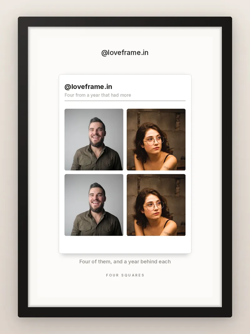 The Grid — personalised photo frame