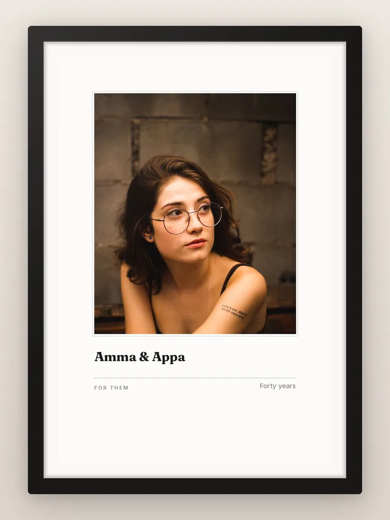 Parents Wall Print — personalised photo frame