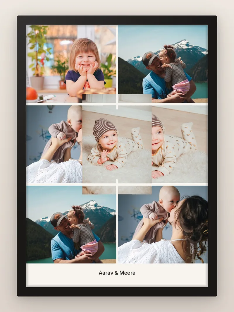Circle on 6 — personalised photo frame