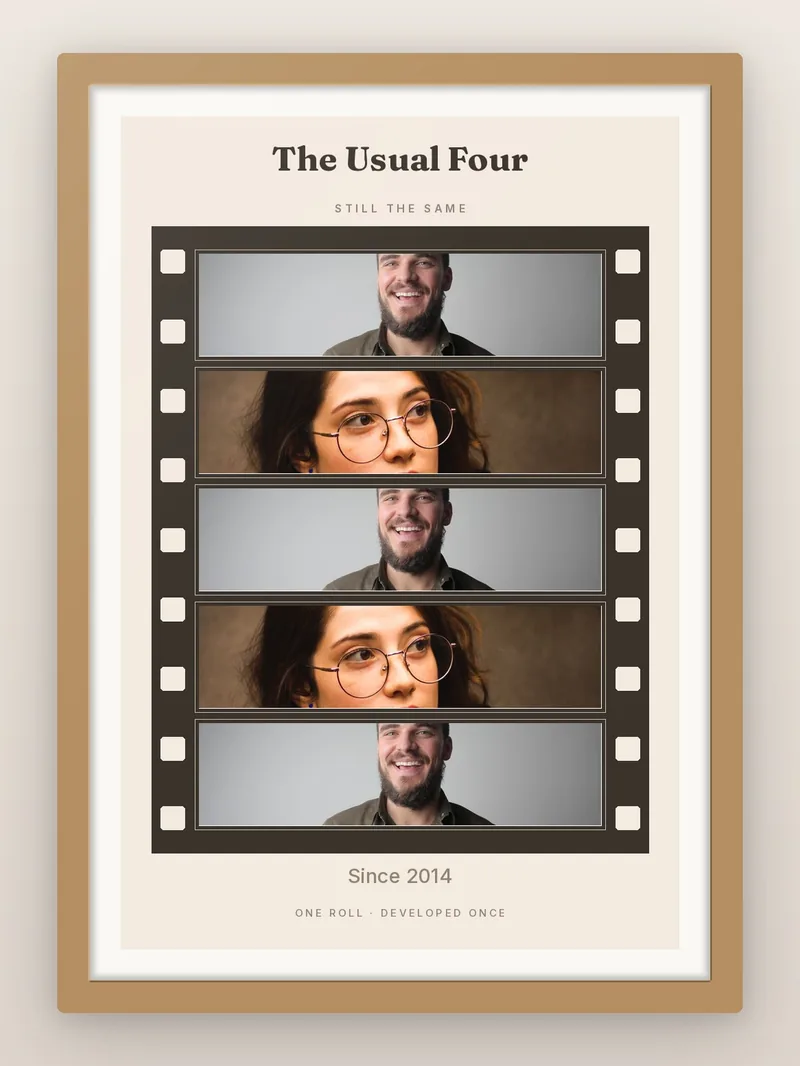 Friendship Reel, 5 — personalised photo frame