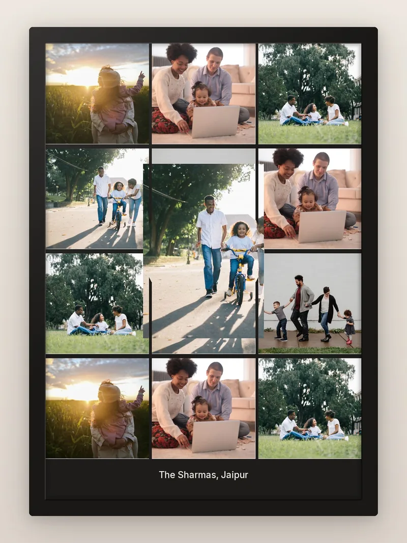 Circle on 12 — Family — personalised photo frame