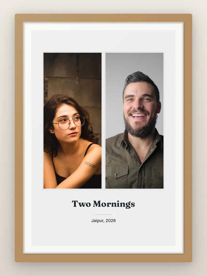 Diptych — personalised photo frame