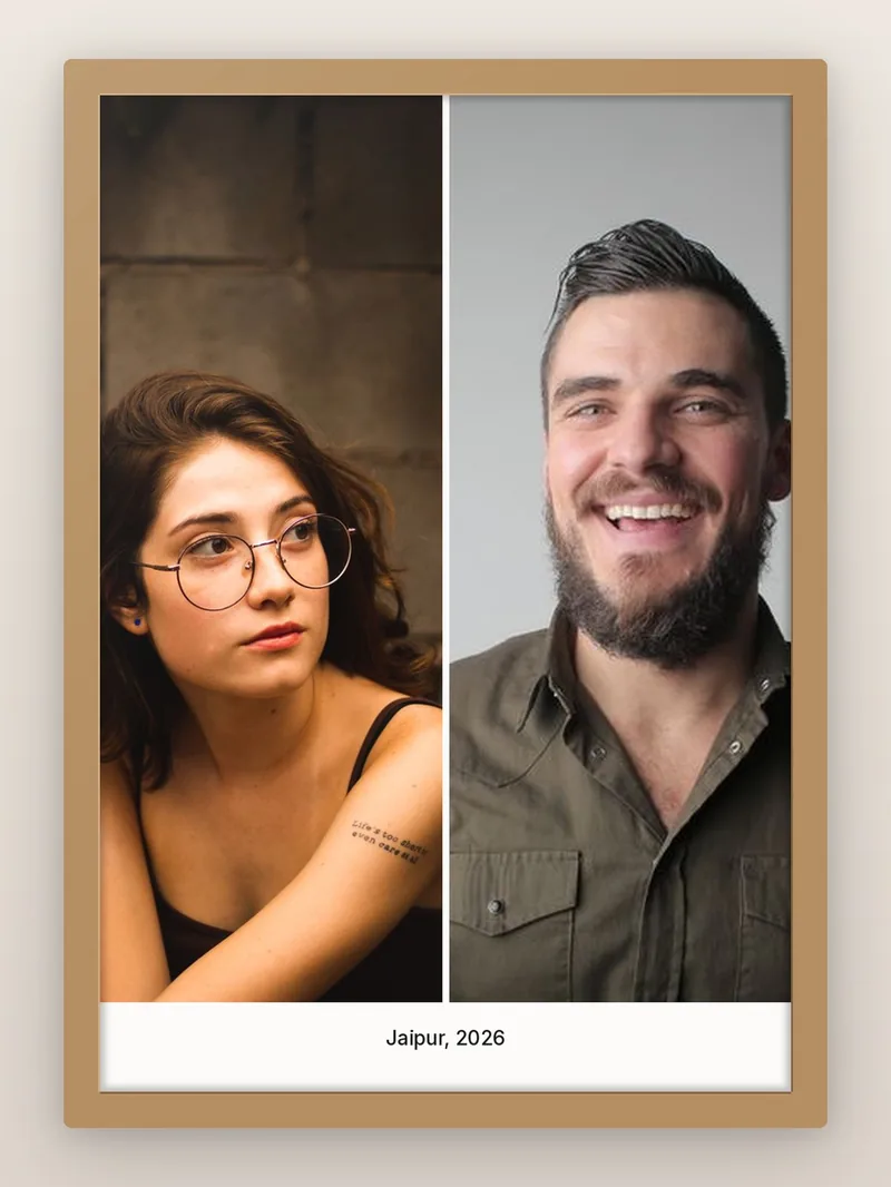 Duo Side by Side — personalised photo frame