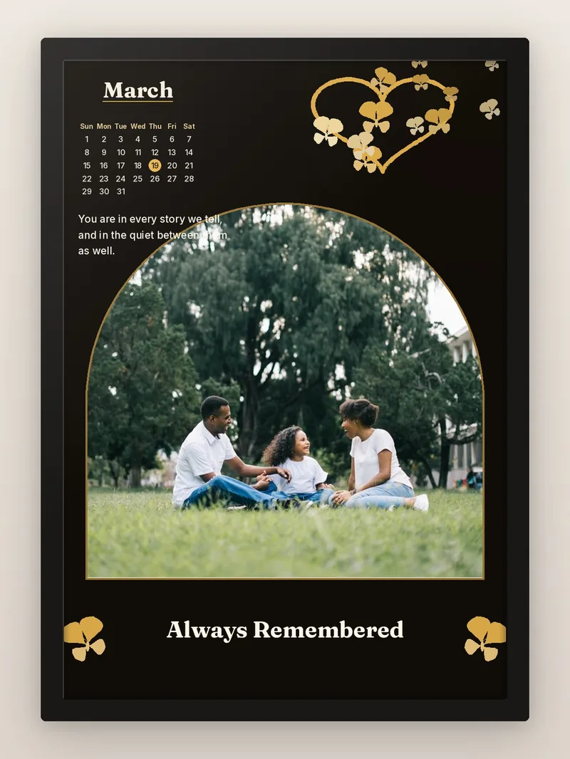 Always Remembered — personalised photo frame