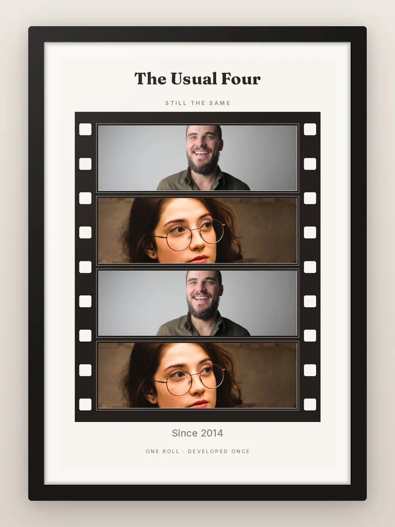 Friendship Reel, 4 — personalised photo frame