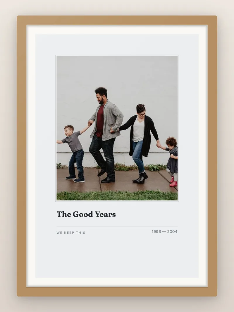 Memory Wall Print — personalised photo frame