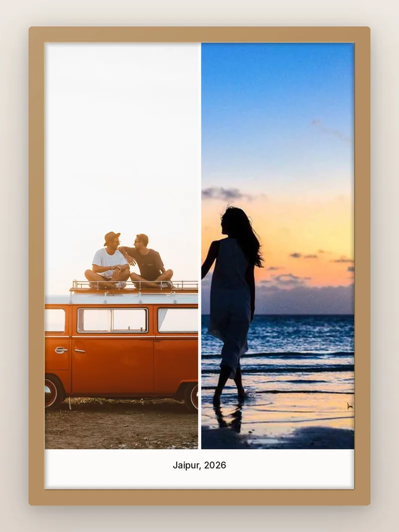 Duo Side by Side — personalised photo frame