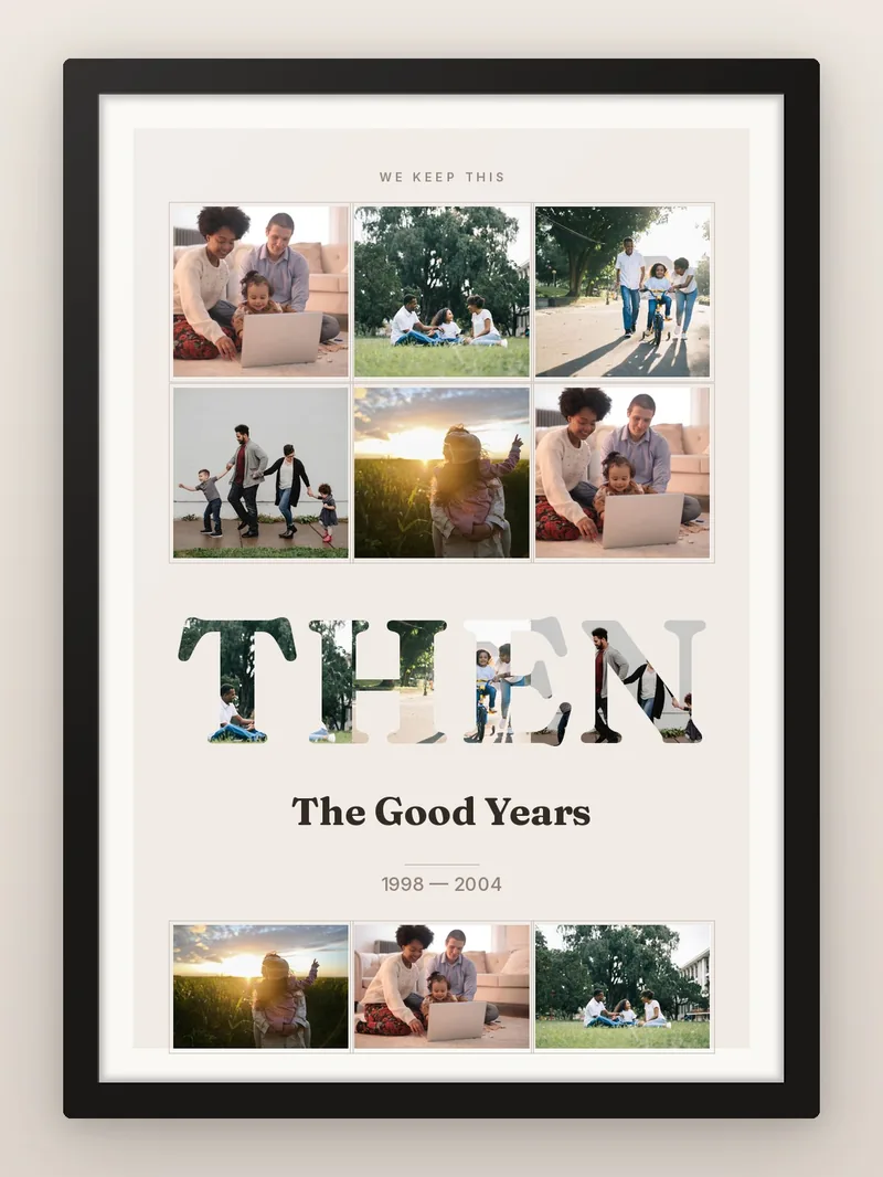 Memory in One Word — personalised photo frame