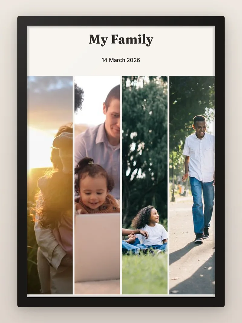 Save The Date 4, Words First — Family — personalised photo frame