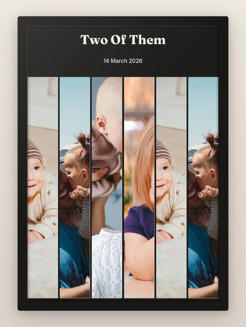 Save The Date 6, Words First — Twins — personalised photo frame