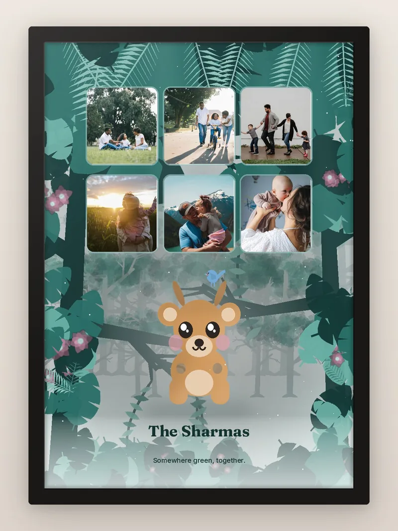 Magical Green Forest — personalised photo frame
