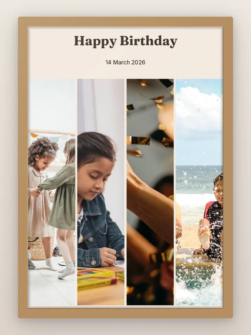 Save The Date 4, Words First — Birthday — personalised photo frame