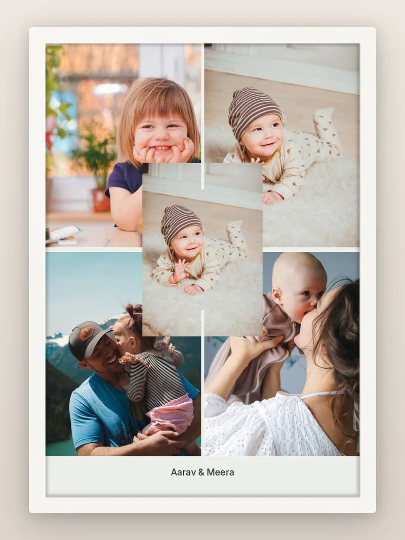 Circle on 4 — personalised photo frame