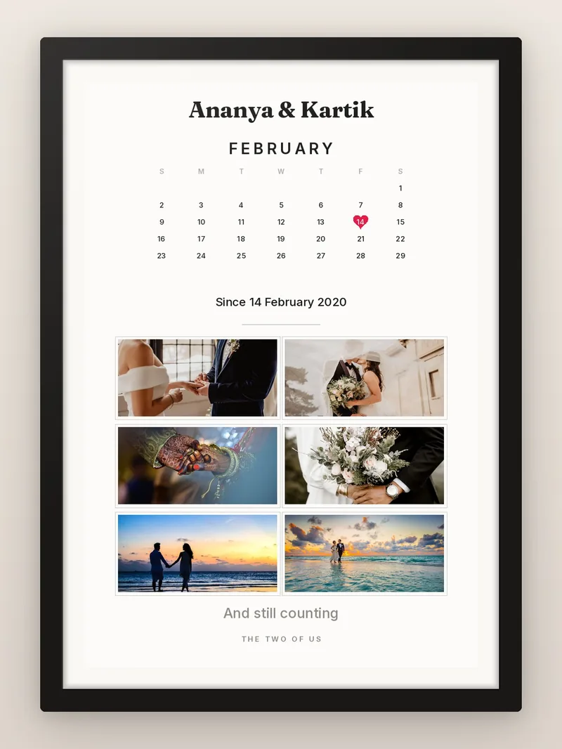 Love Month, February — personalised photo frame