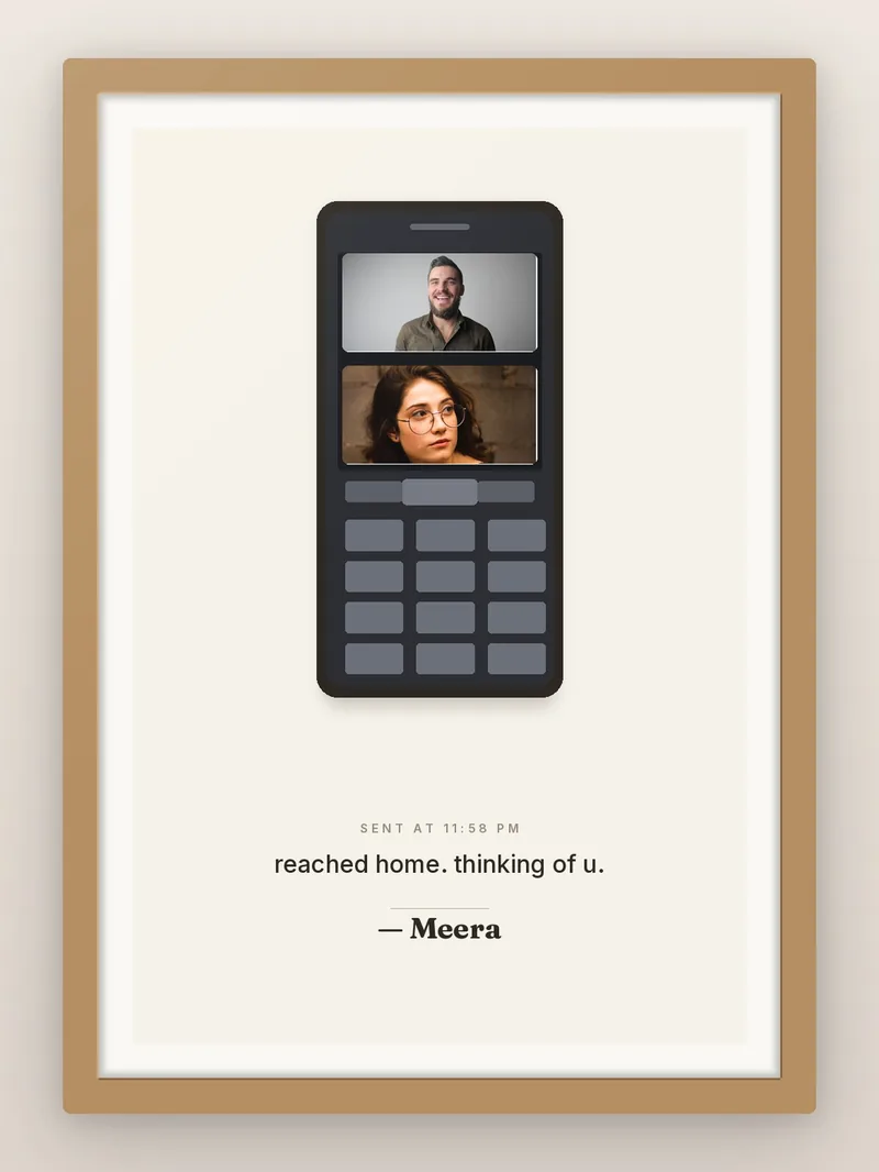 Message Kept — personalised photo frame