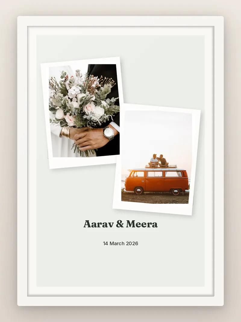 Polaroid Duo — personalised photo frame