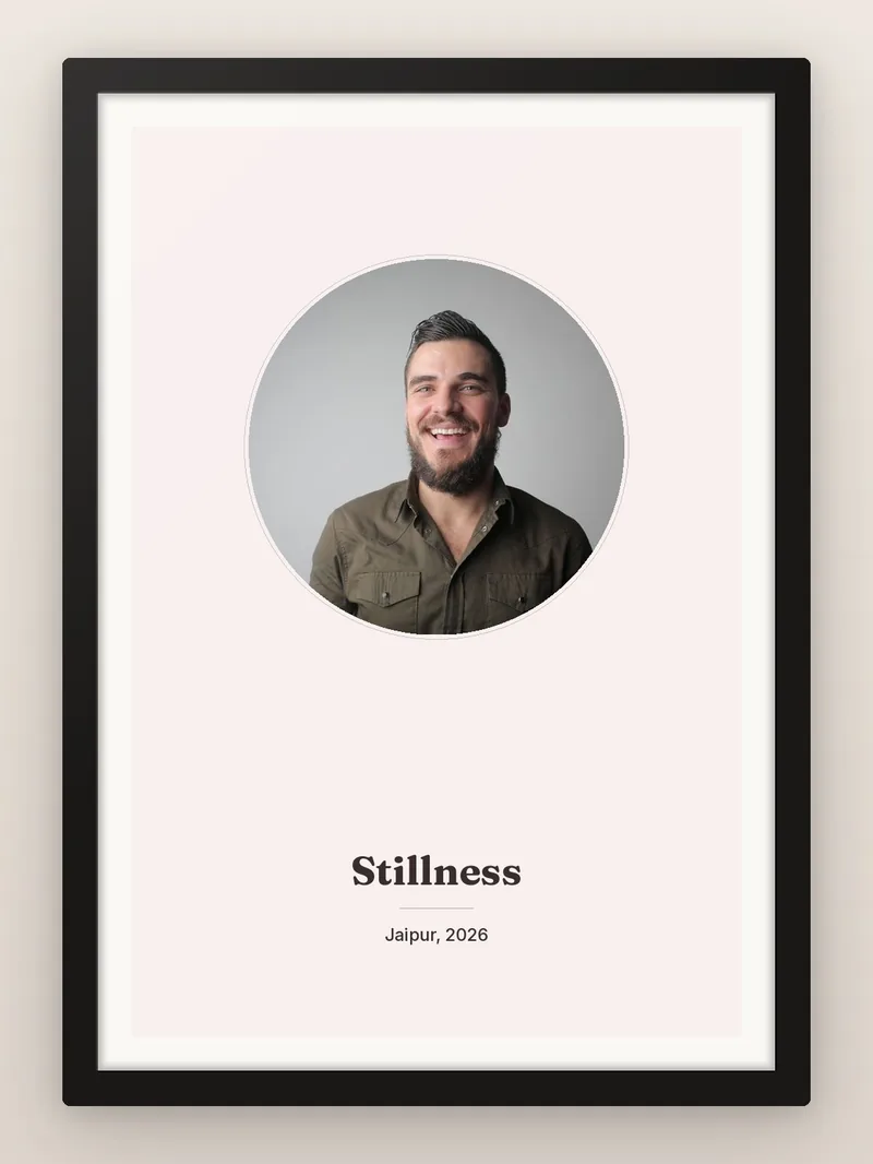 Round Print — personalised photo frame