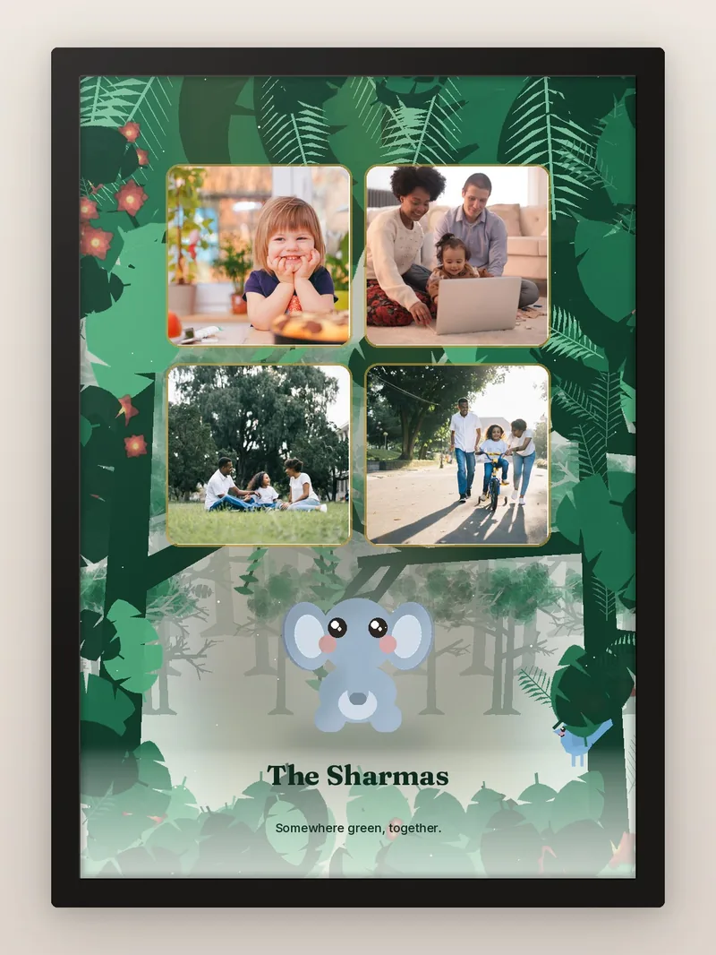 Enchanted Jungle — personalised photo frame